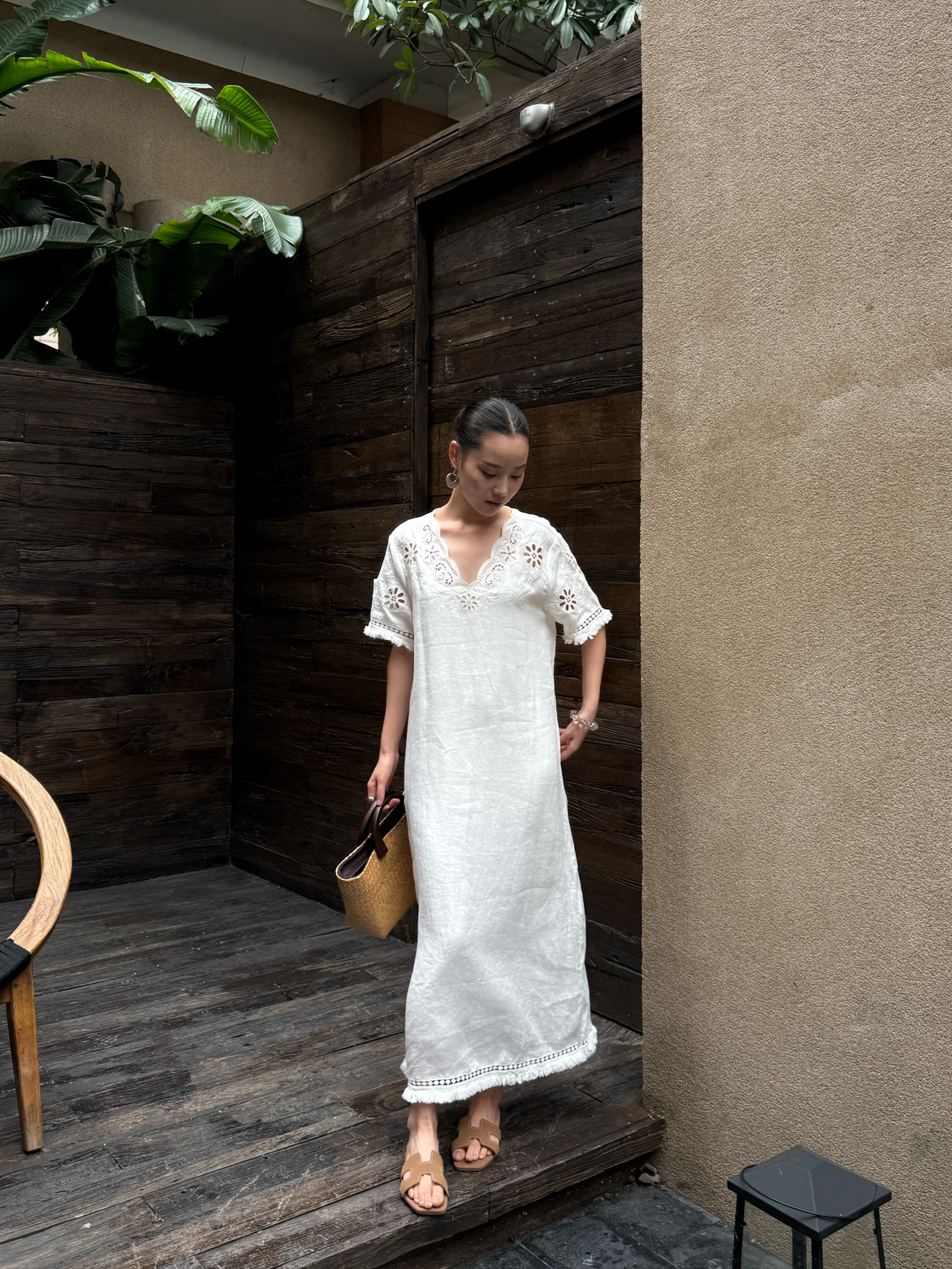 Elegant Simple Style Holiday C - Linen Dress Wrap avaliação e preço