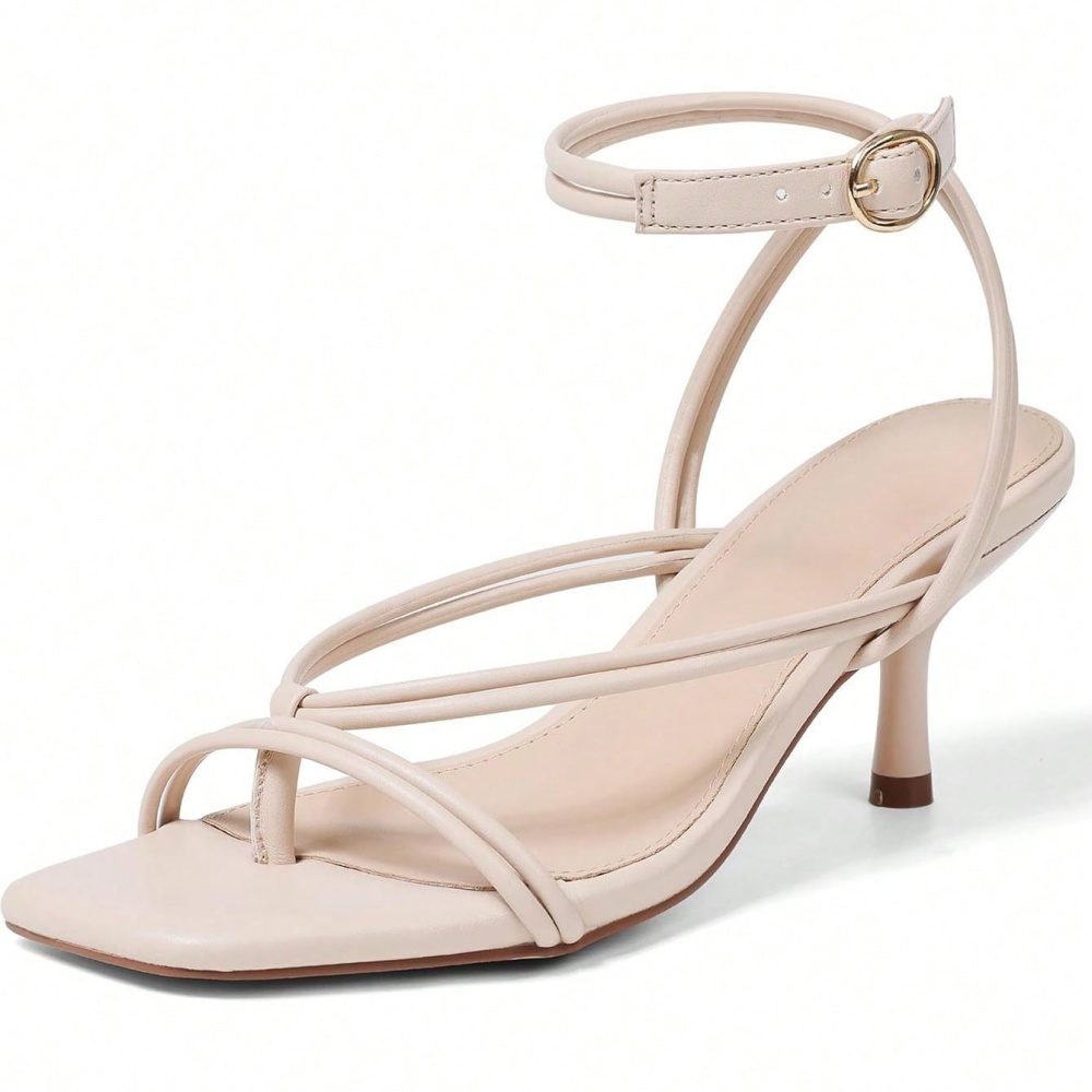 Women's Strappy Buckle Kitten  - Sandal Strappy Heeled avaliação e preço