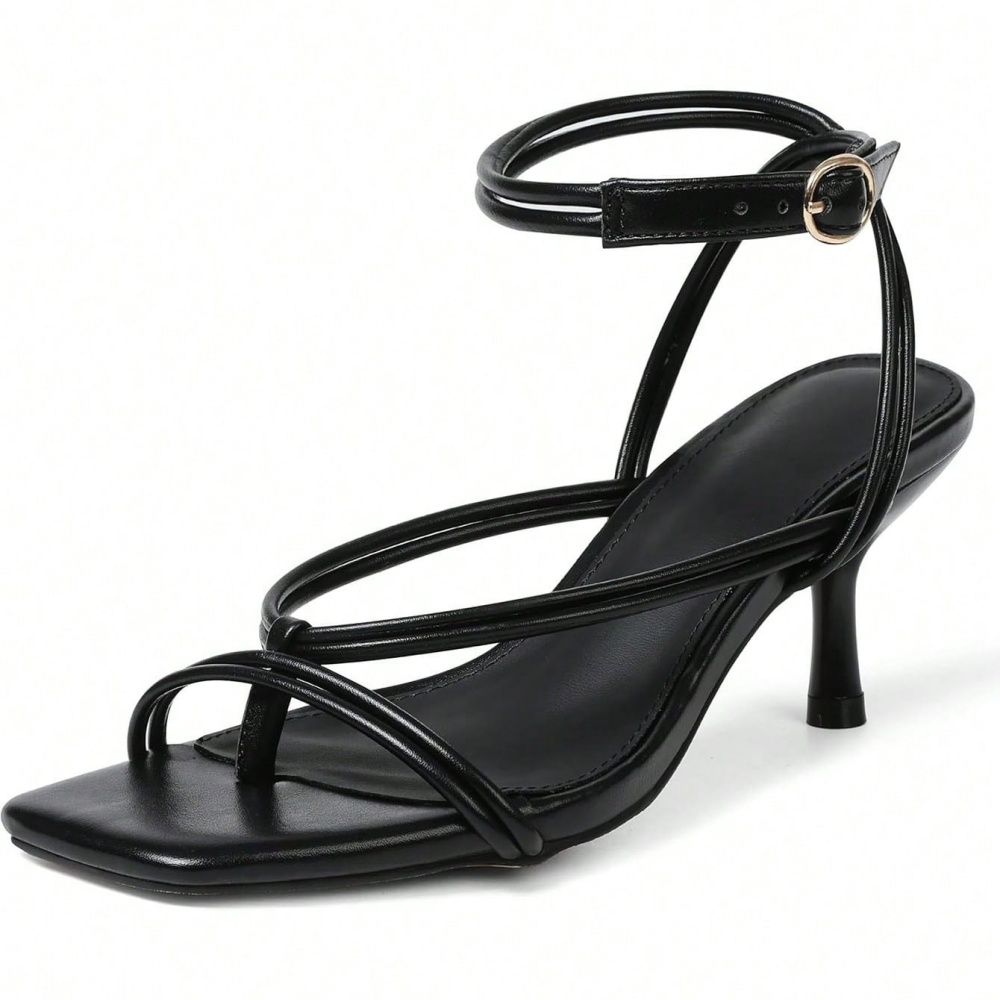 Women's Strappy Buckle Kitten  - Sandal Strappy Heeled avaliação e preço
