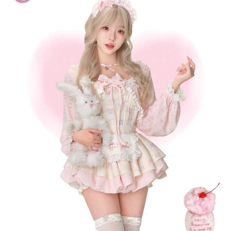 Japanese Sweet Lolita Style 3  - Crop Top Crochet avaliação e preço