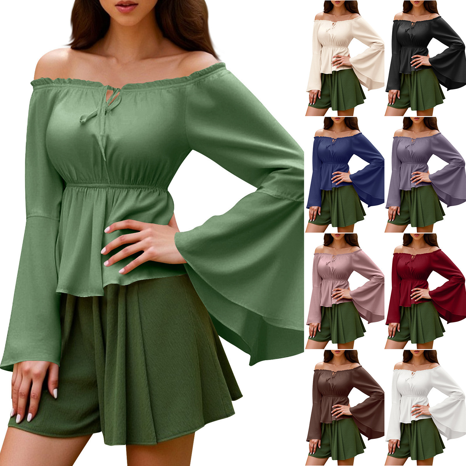 Womens Blouse Gothic Renaissan - Blouse Off Shoulder avaliação e preço