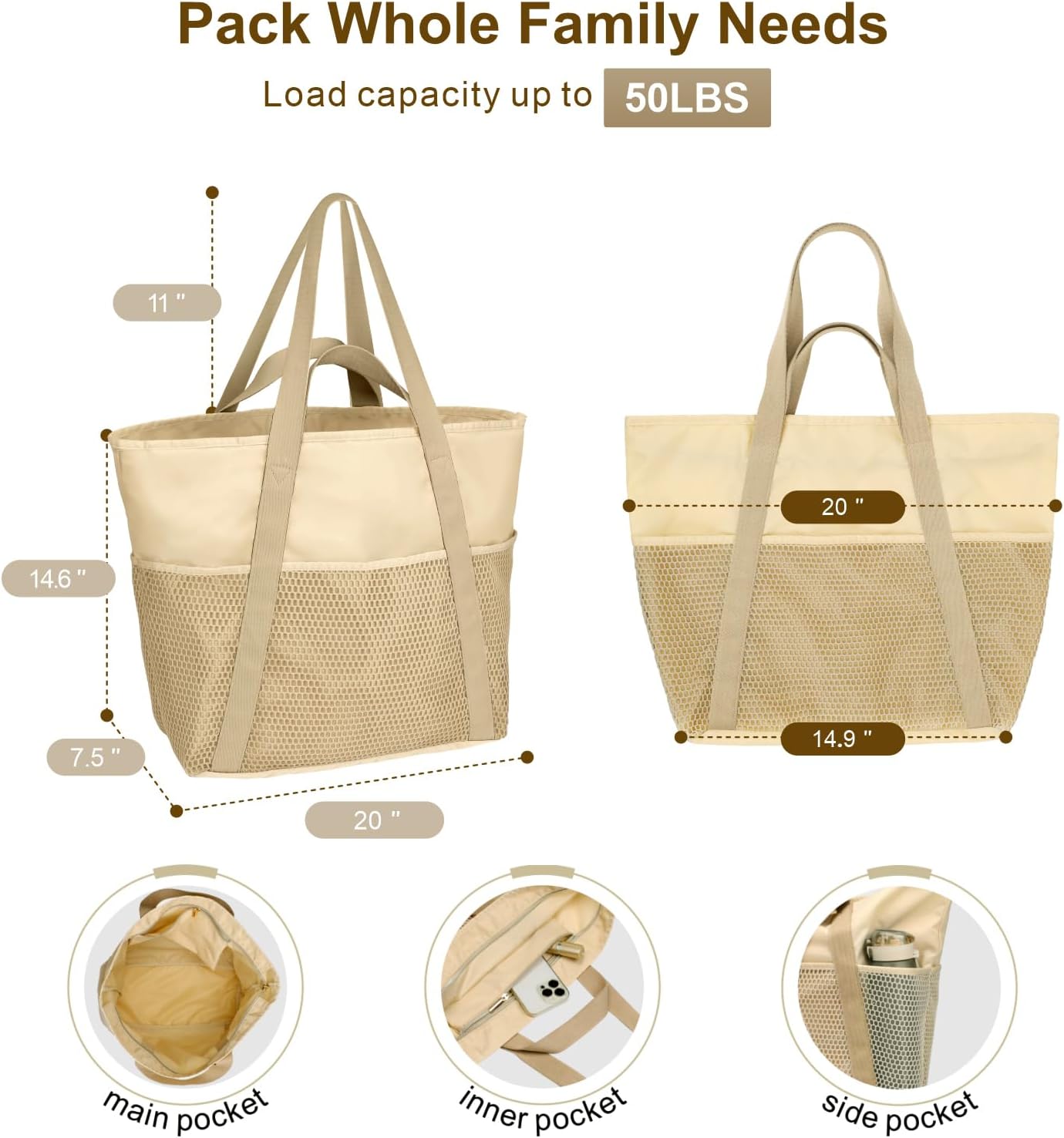 Waterproof Beach Bags for Wome - Tote Bag Beach avaliação e preço