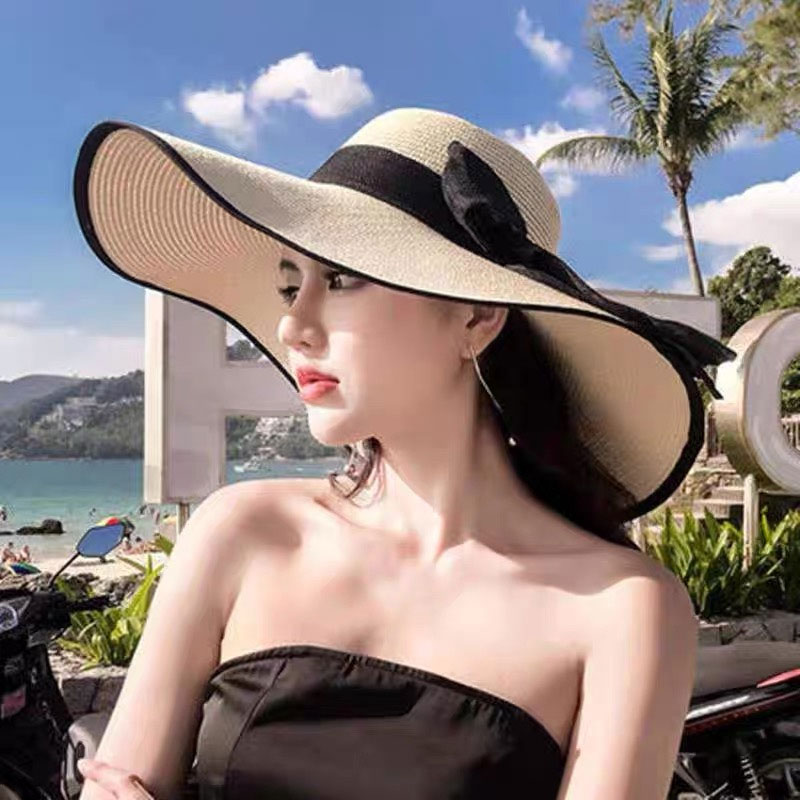 Wide Brim Straw Hat Women Summ - Hat Floppy Wide avaliação e preço