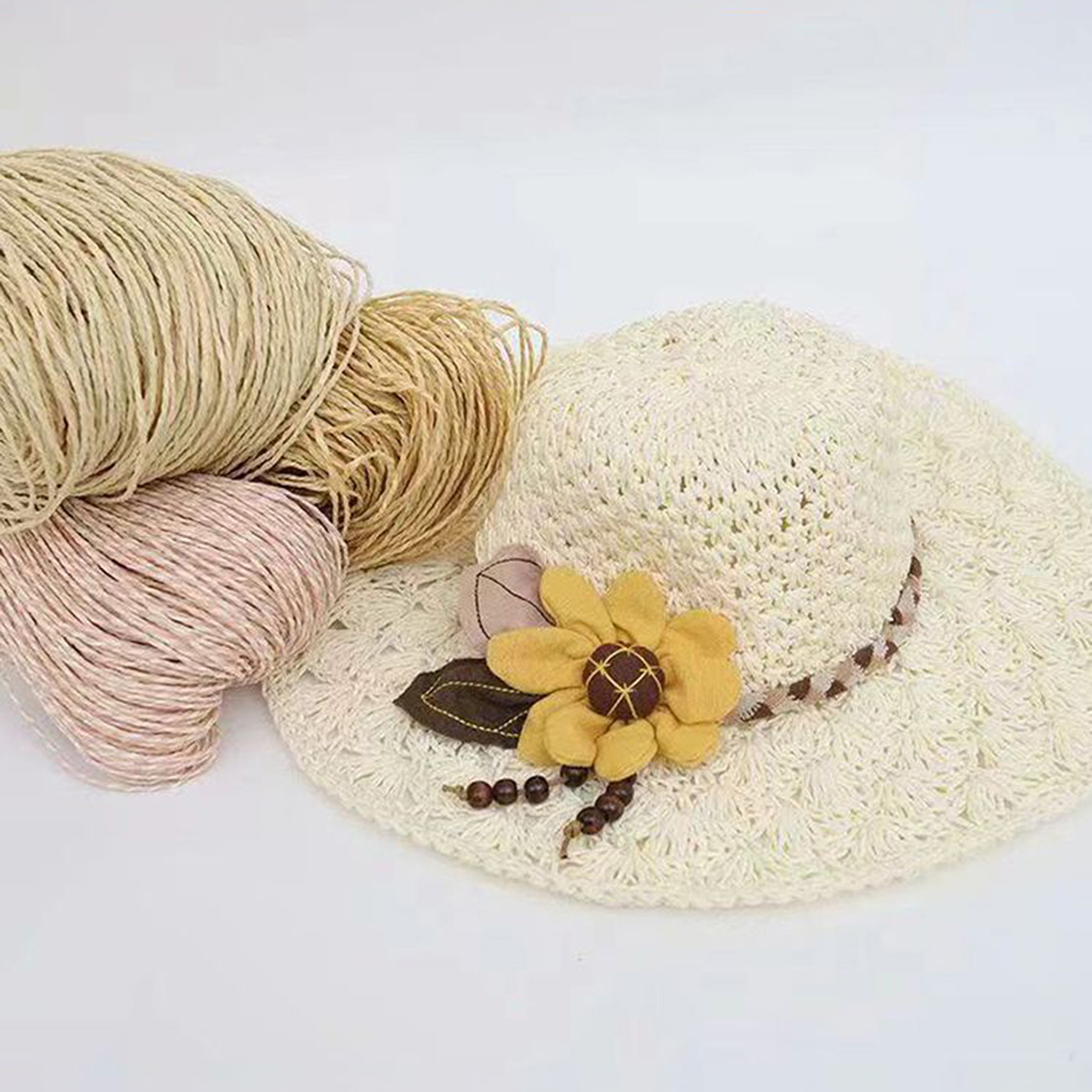 100g Raffia Straw Yarn Handmad - Crochet Bag Raffia avaliação e preço