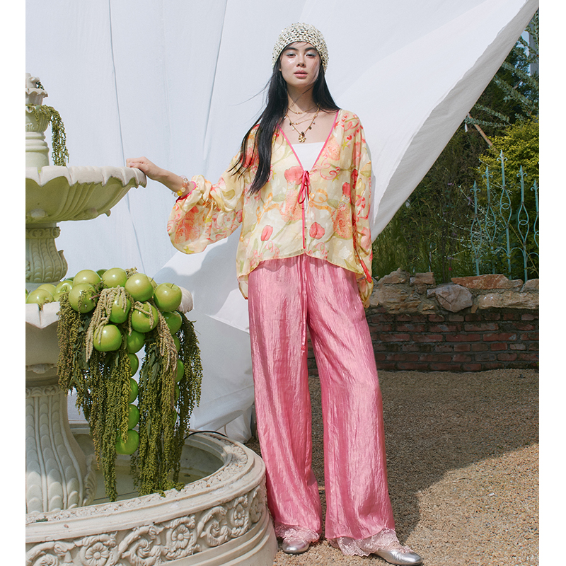 ELFSACK Floral Print Sheer Kim - Kimono Sheer Floral avaliação e preço
