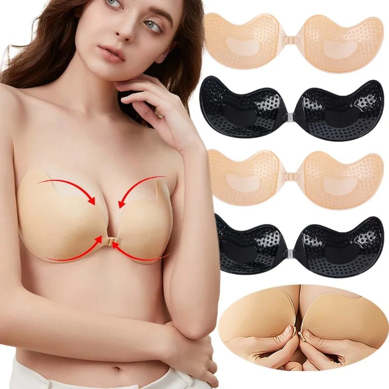 1/2Pc Invisible Push Up Bra Su - Bralette Triangle Set avaliação e preço