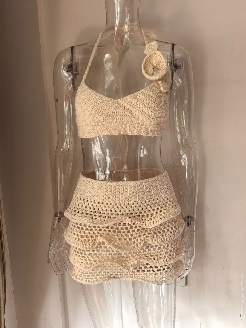 Women Hand Crochet Knitted Ruf - Crop Top Crochet avaliação e preço
