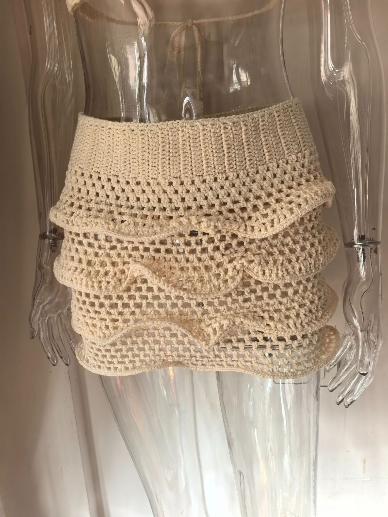Women Hand Crochet Knitted Ruf - Crop Top Crochet avaliação e preço