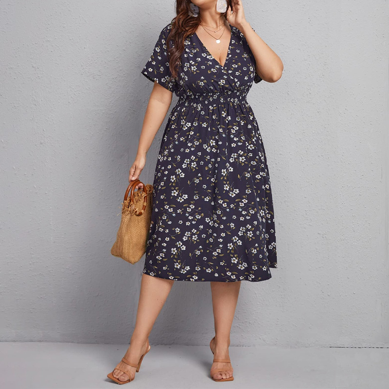 Plus Size Women's Dress, Flowe - Romper Floral Print avaliação e preço