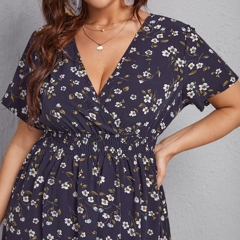 Plus Size Women's Dress, Flowe - Romper Floral Print avaliação e preço