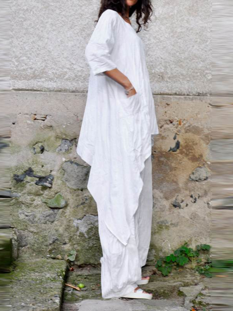 2024 Summer New Fashion Casual - Linen Pant Wide avaliação e preço
