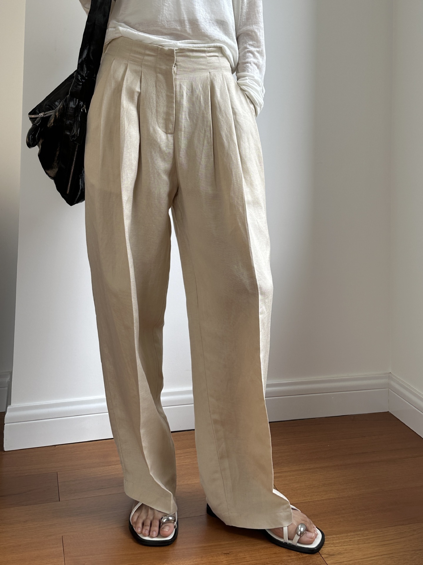 Casual Linen Wide Leg Pants Pl - Linen Pant Wide avaliação e preço