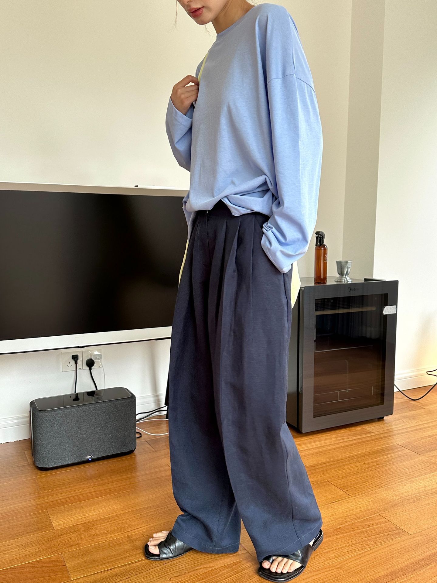 Casual Linen Wide Leg Pants Pl - Linen Pant Wide avaliação e preço
