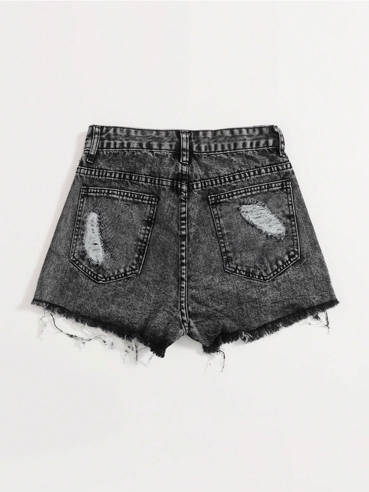 2026 New Vintage Washed Denim  - Shorts Denim Frayed avaliação e preço
