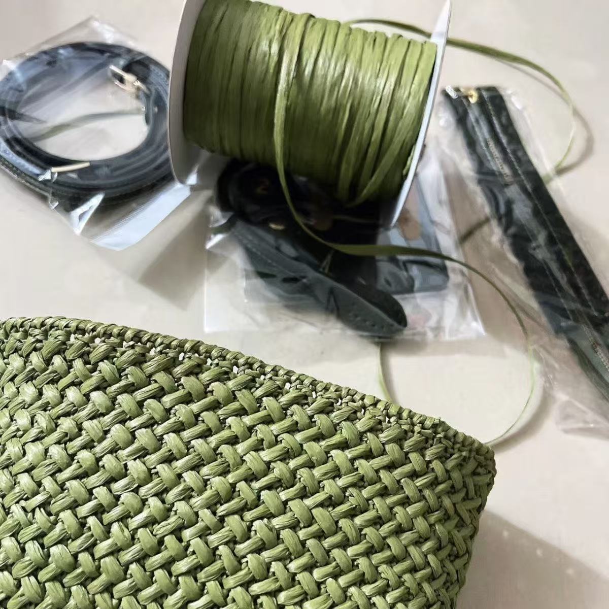 120g/roll Matte Raffia Grass C - Crochet Bag Raffia avaliação e preço