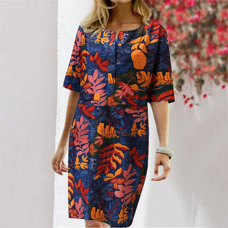 Summer Cotton Linen Printed Wo - Linen Dress Wrap avaliação e preço