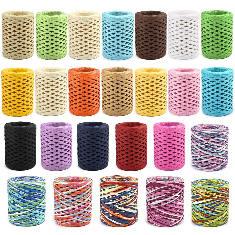 100M Natural Raffia Straw Yarn - Crochet Bag Raffia avaliação e preço