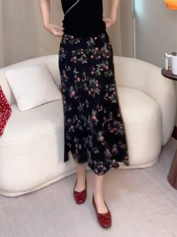 Summer New High Waist Floral P - Midi Skirt Floral avaliação e preço