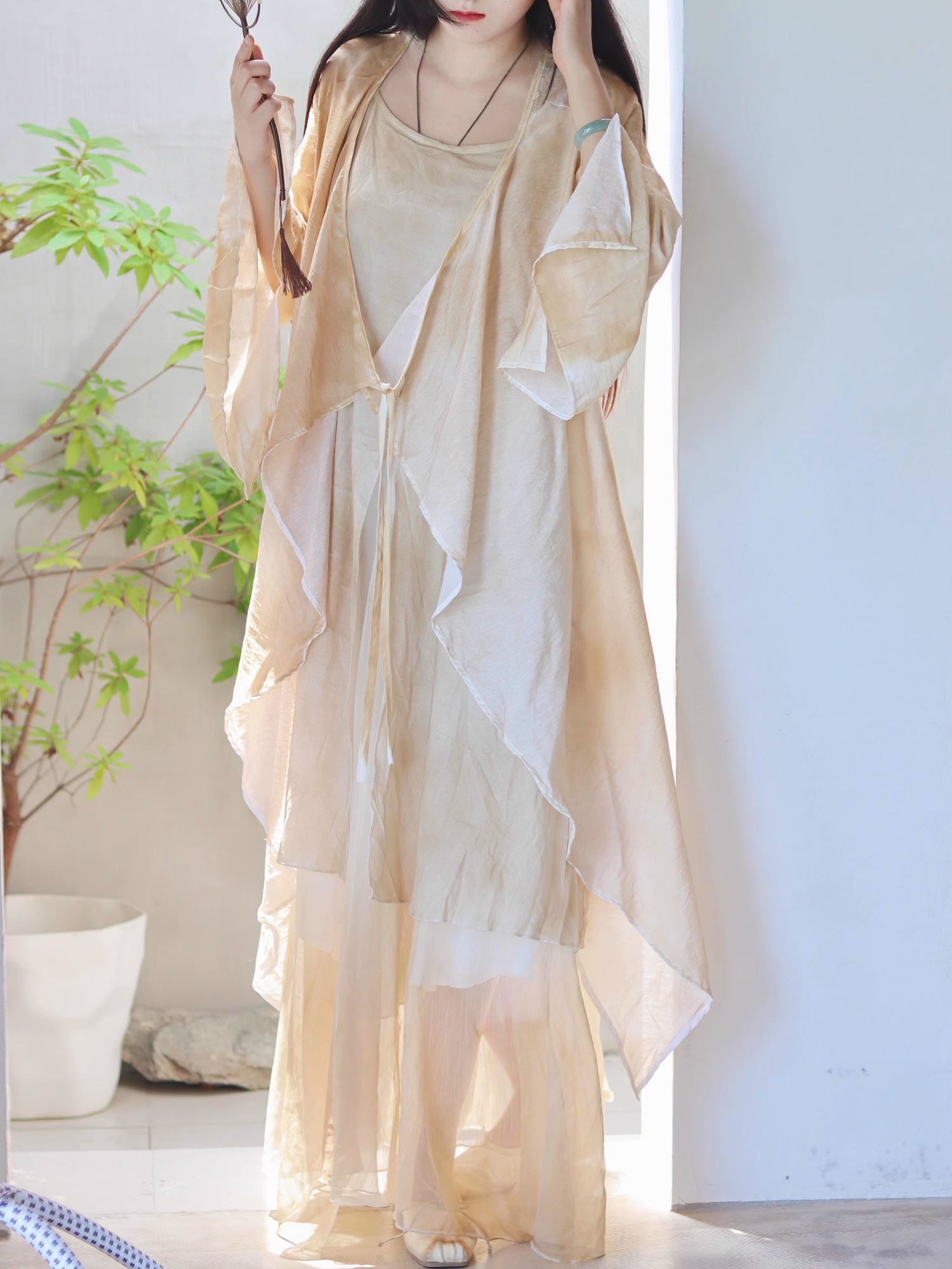 New Chinese Style Cotton Linen - Linen Dress Wrap avaliação e preço