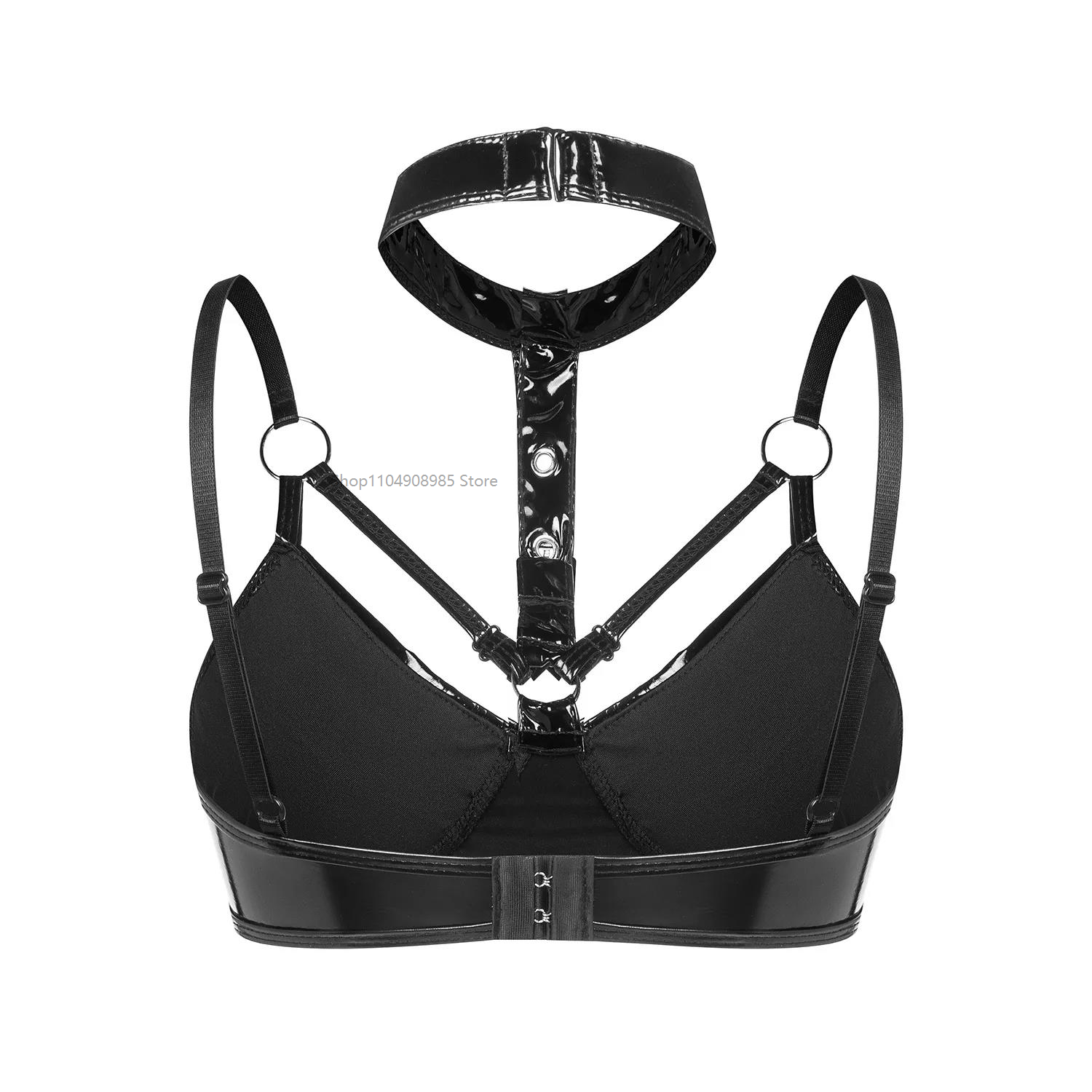 Black/Red Women's Sexy Halter  - Bralette Triangle Set avaliação e preço