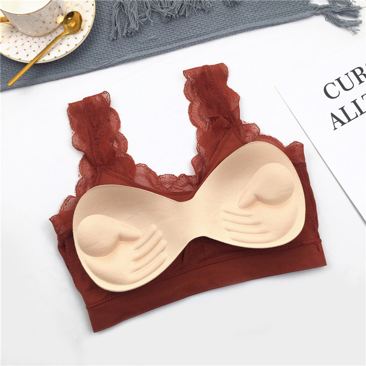 3D Sexy lace Lingerie Seamless - Bralette Triangle Set avaliação e preço