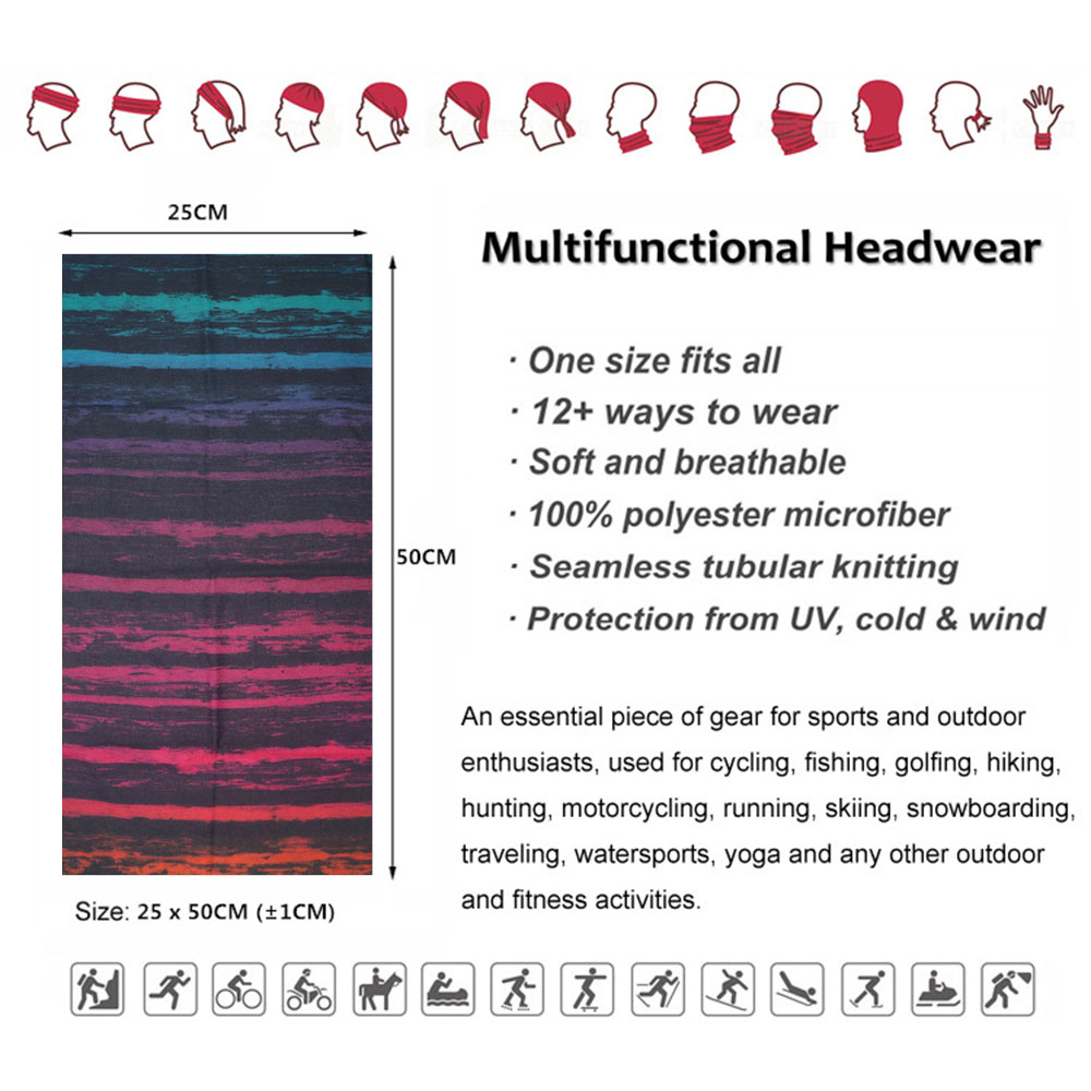 Tie-Dye Stripes Pattern Neckch - Headband Summer Knit avaliação e preço