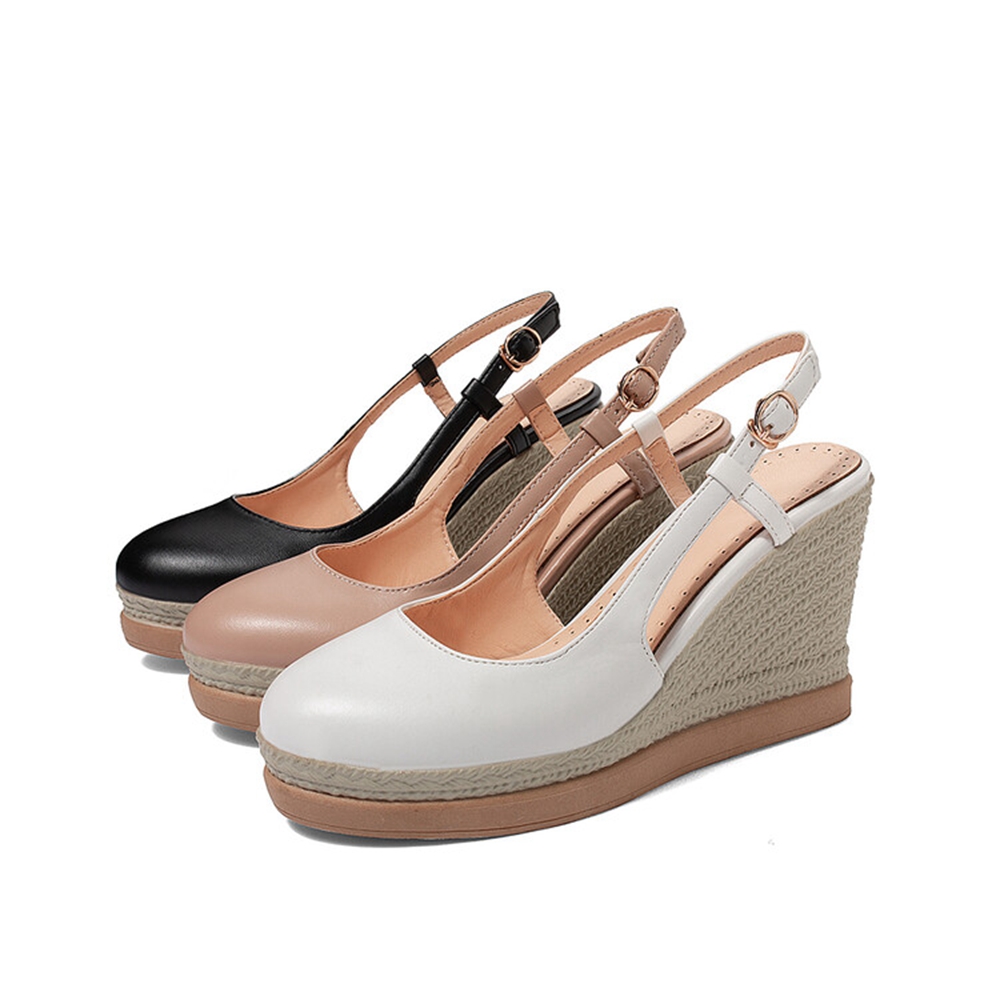 Women's T‑Strap Wedge Sandals  - Wedge Espadrille Women avaliação e preço