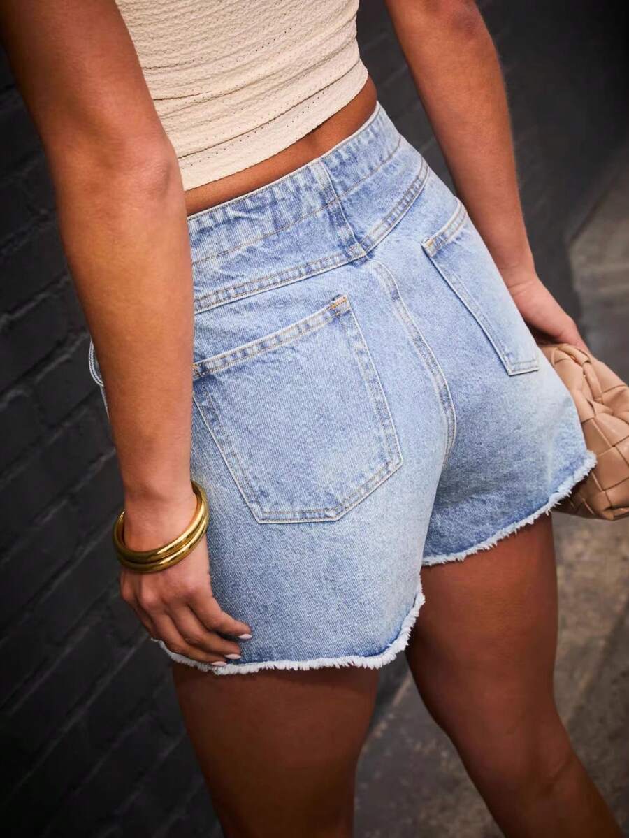 Womens Summer Retro Casual Dis - Shorts Denim Frayed avaliação e preço