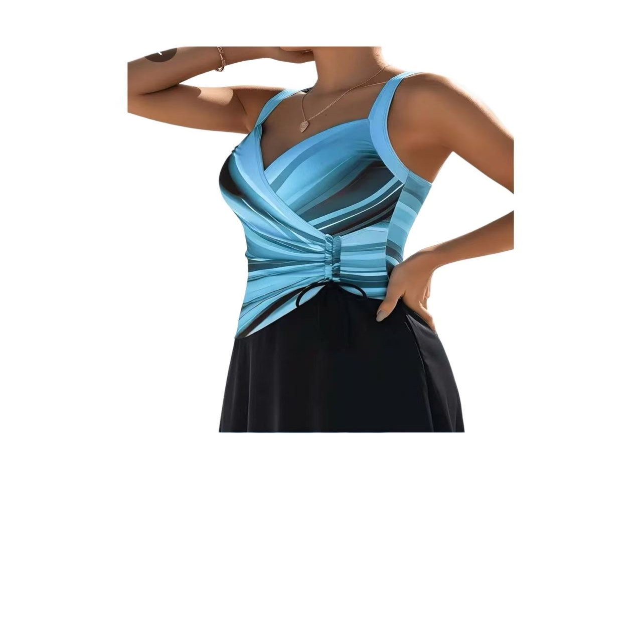 Women Swimdress One Piece Swim - Swimsuit Bikini Ruched avaliação e preço
