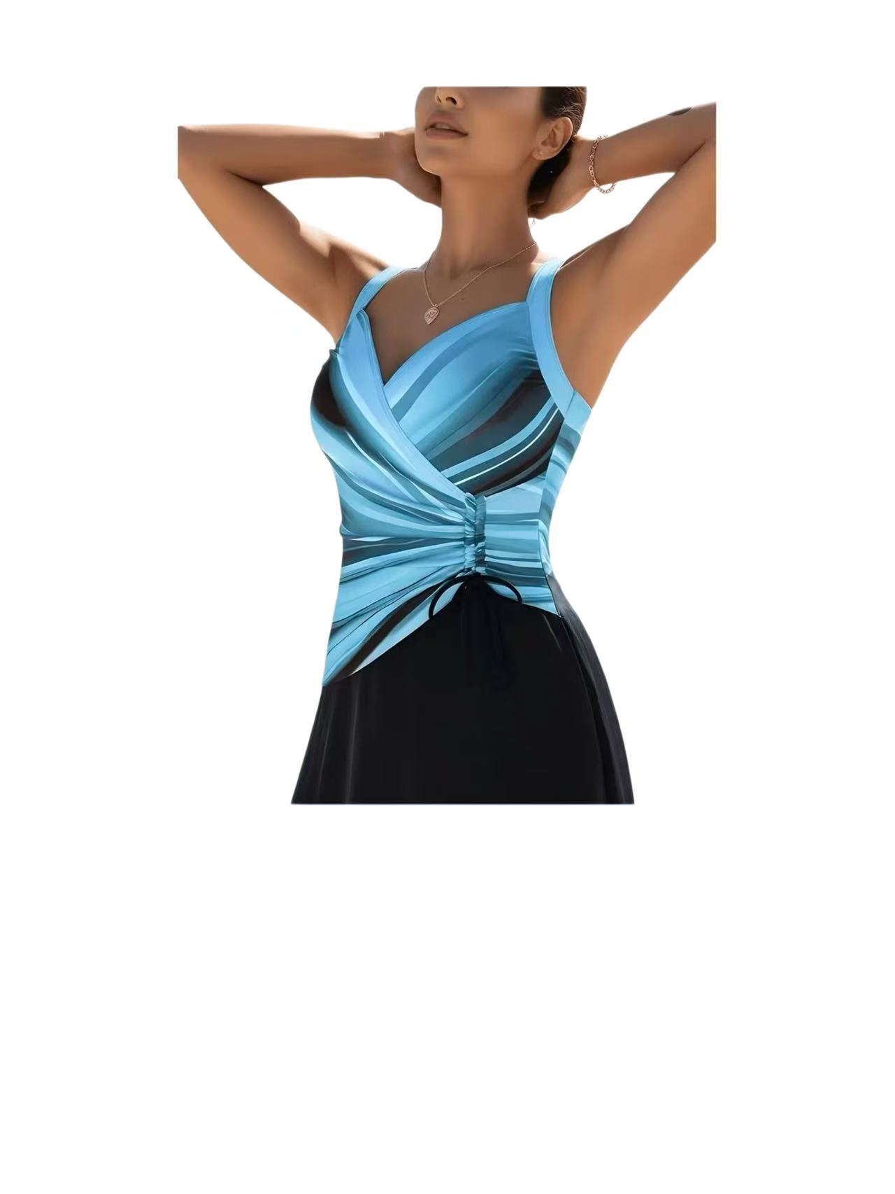 Women Swimdress One Piece Swim - Swimsuit Bikini Ruched avaliação e preço