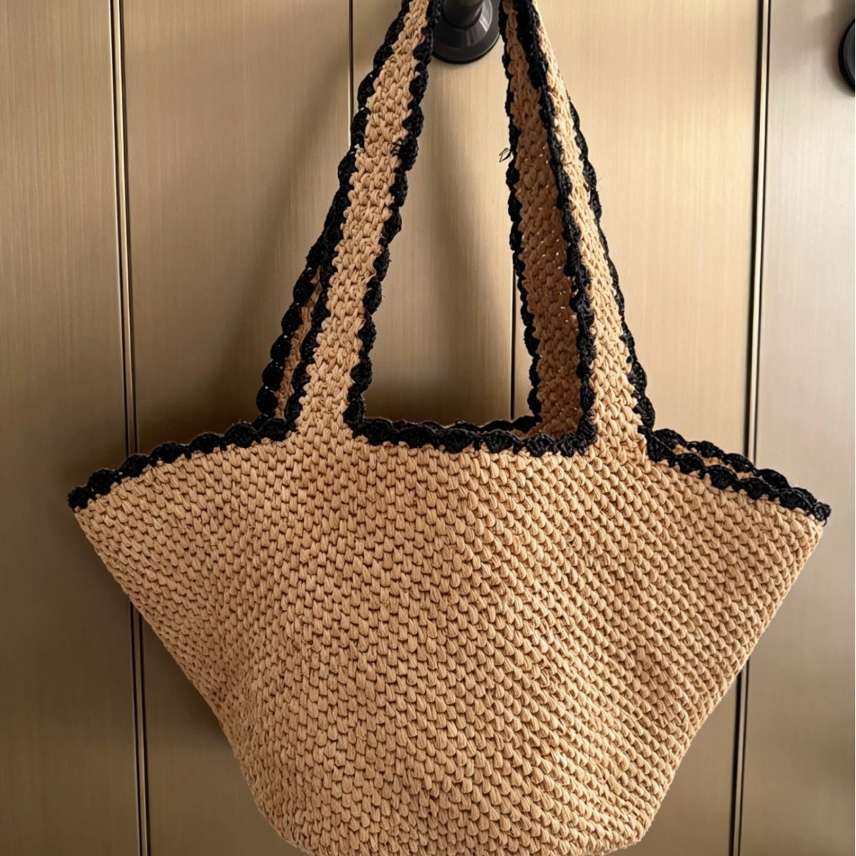 NEW raffia bow crochet handwov - Crochet Bag Raffia avaliação e preço