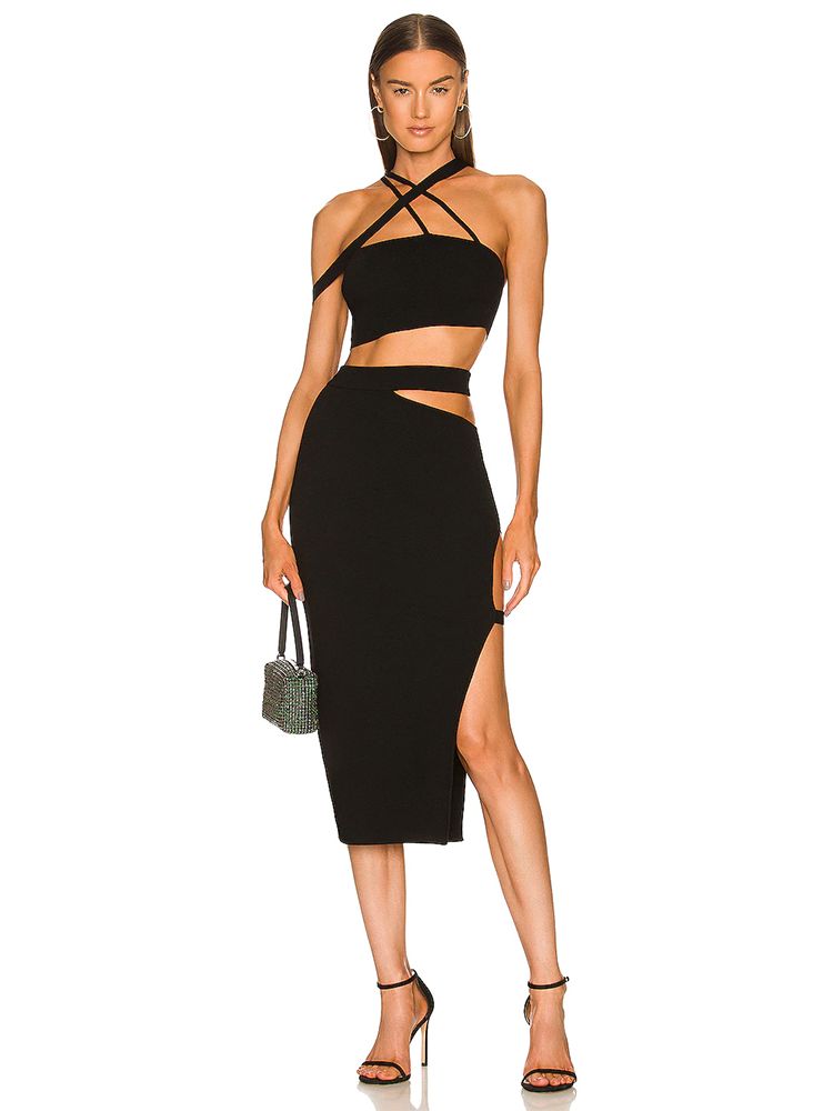 Women's Bandage Suit 2022 Summ - Crop Top Crochet avaliação e preço