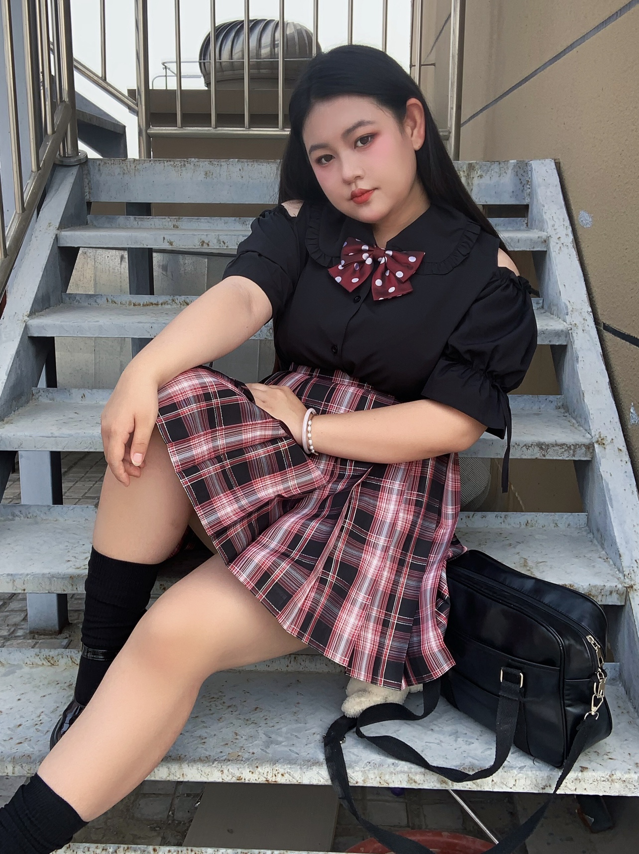 Large Size Jk Uniform Off-the- - Blouse Off Shoulder avaliação e preço