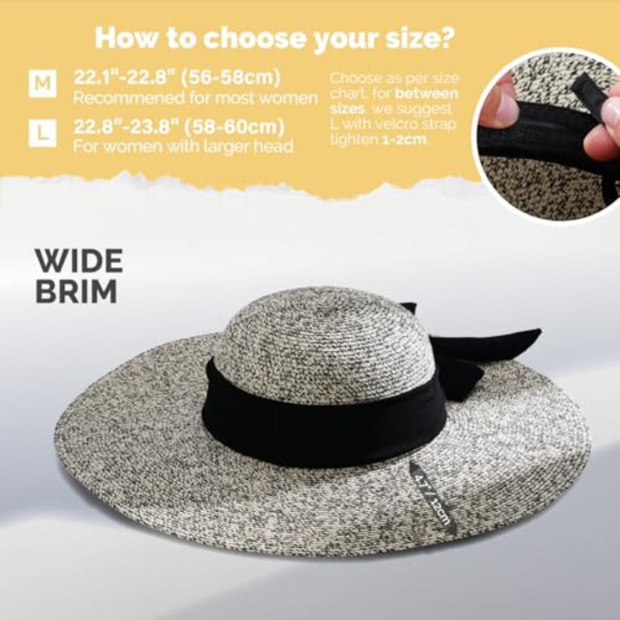 Hat Hut Wide Brim Beach Sun Ha - Hat Floppy Wide avaliação e preço