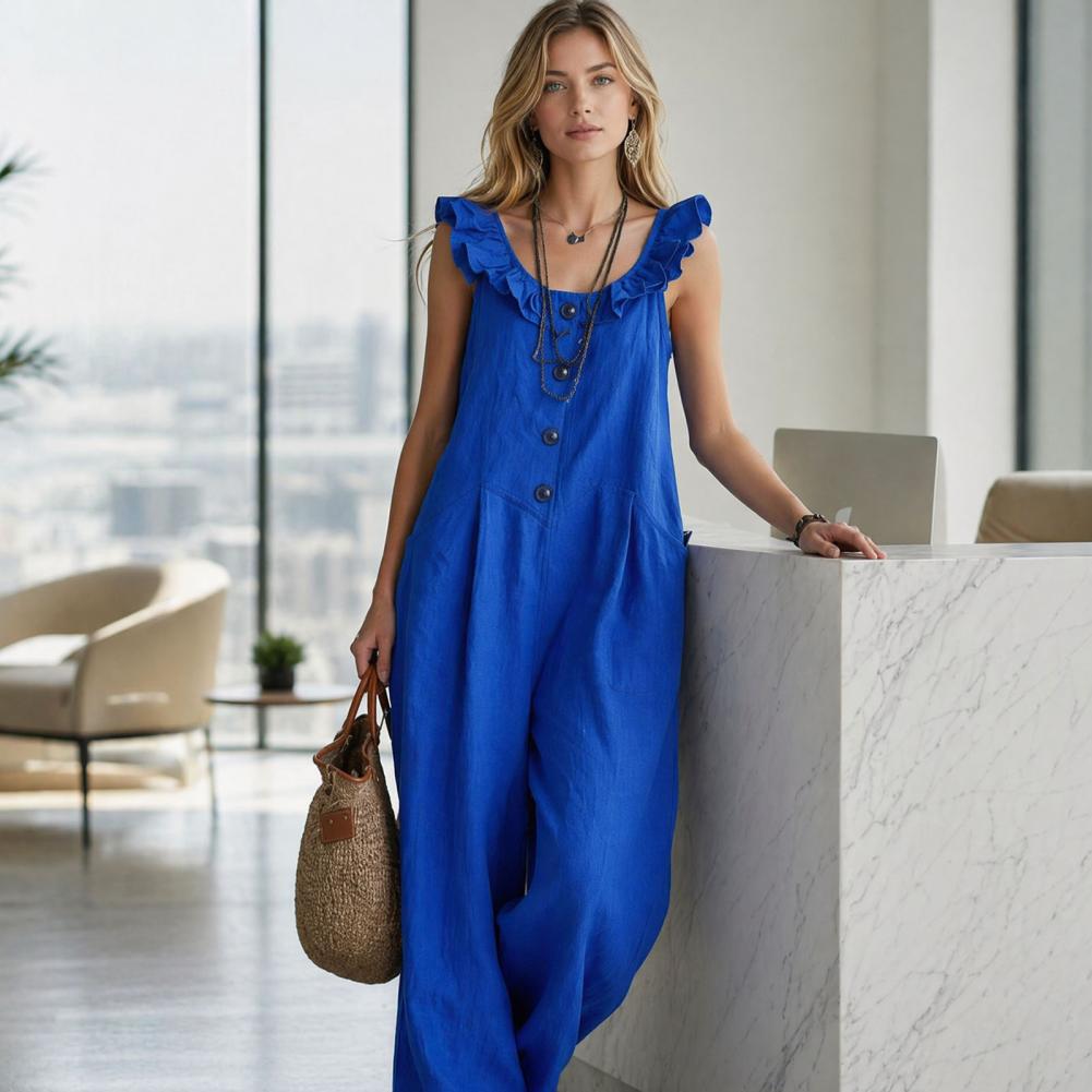 Relaxed Fit Romper Women Women - Jumpsuit Linen Relaxed avaliação e preço