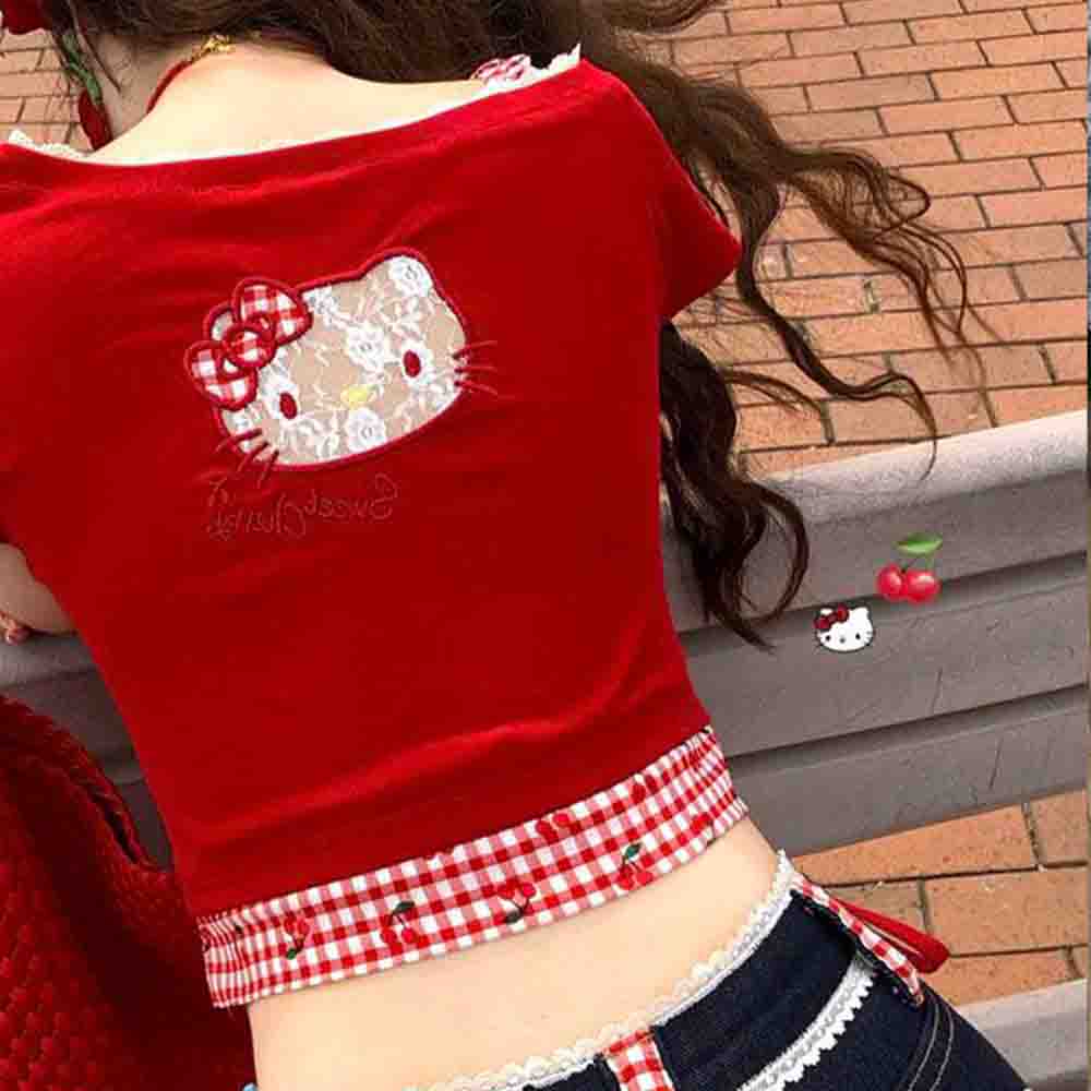 Hello Kitties Summer Women's S - Blouse Off Shoulder avaliação e preço
