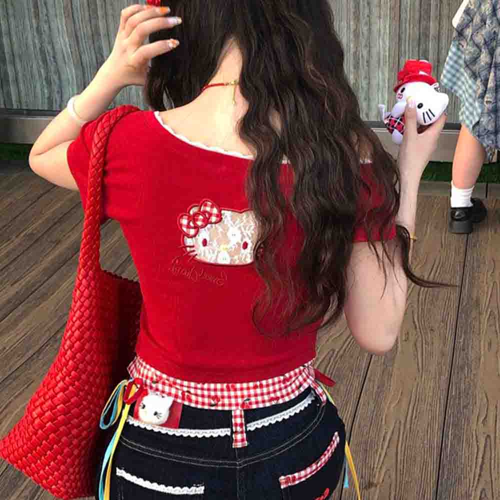 Hello Kitties Summer Women's S - Blouse Off Shoulder avaliação e preço