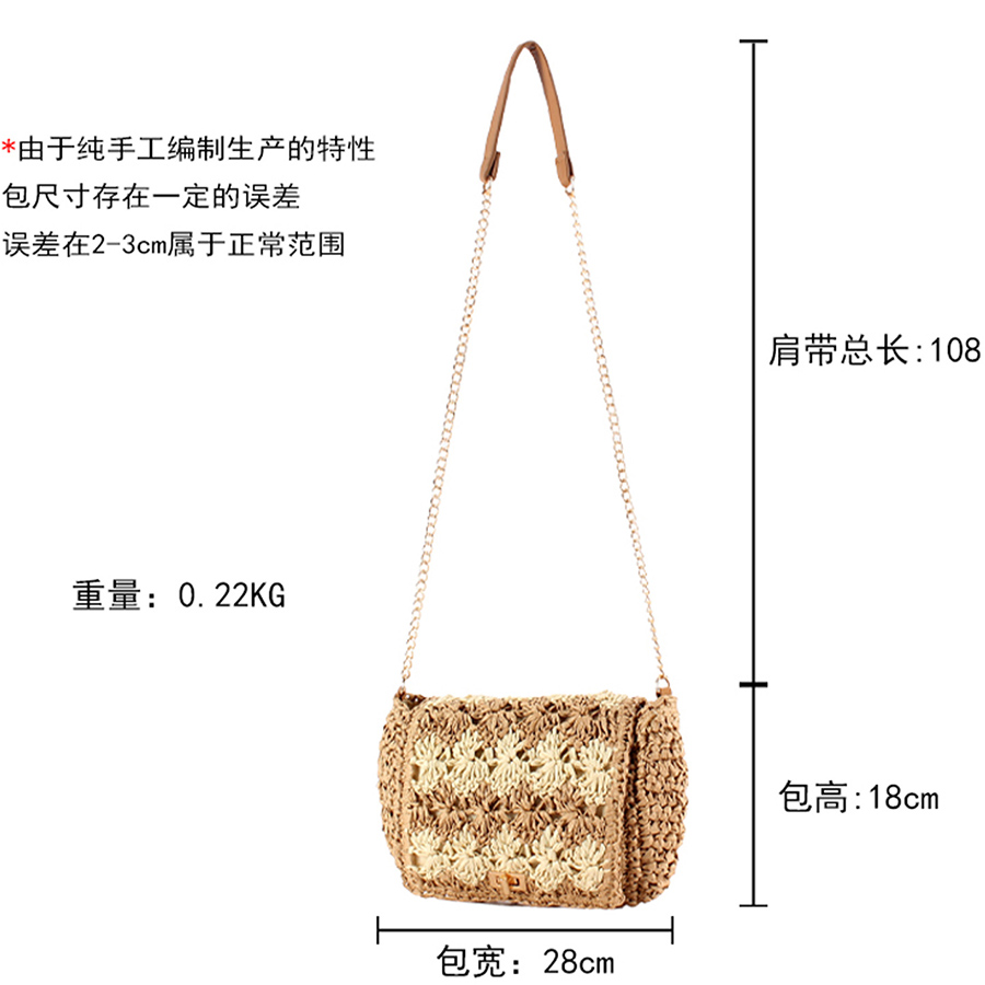 Straw Crossbody Bags for Women - Crochet Bag Raffia avaliação e preço
