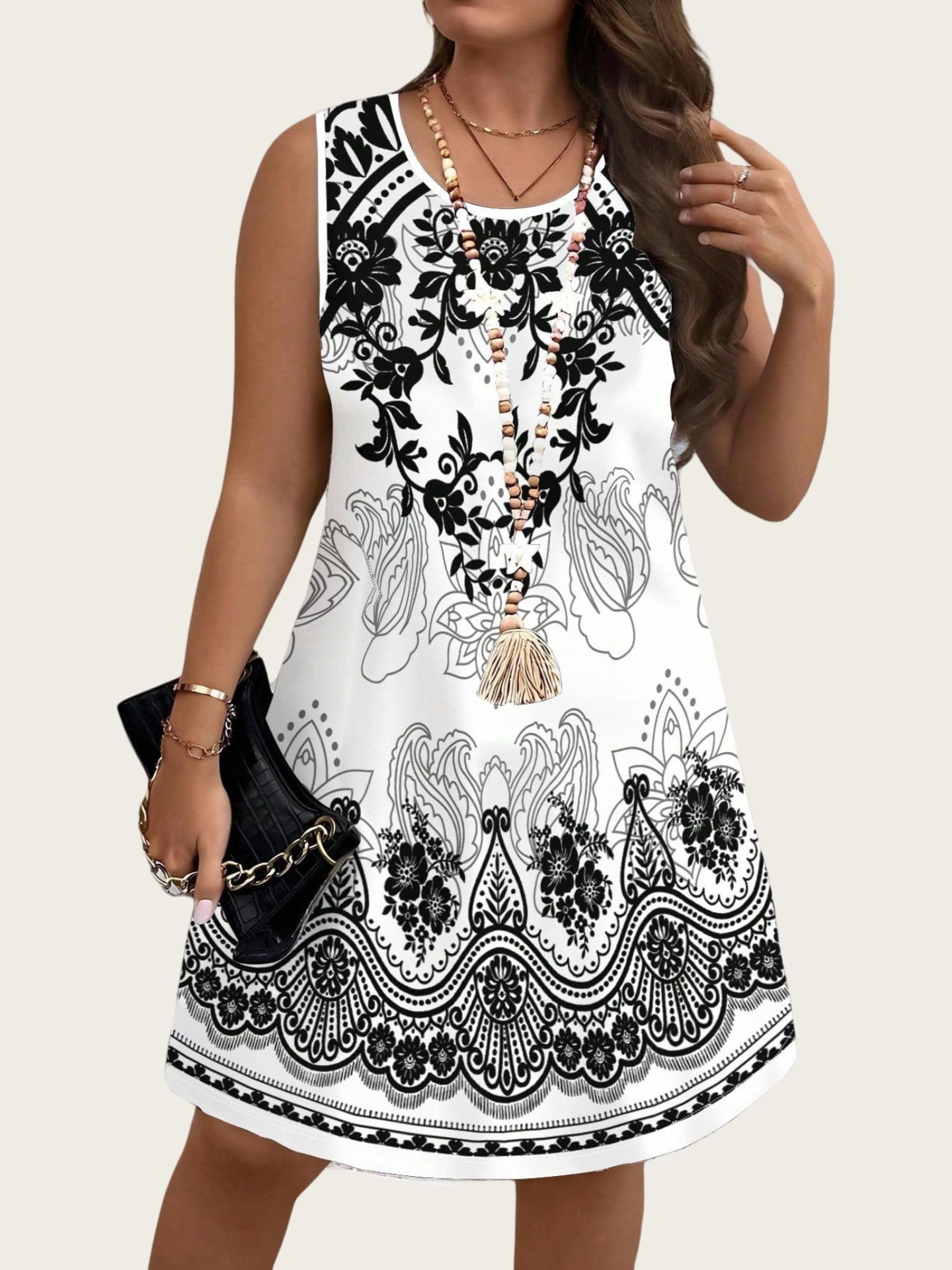 Ethnic Style Vintage Dresses 2 - Romper Floral Print avaliação e preço