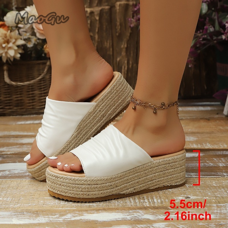 Women's Ruched Espadrille Wedg - Wedge Espadrille Women avaliação e preço