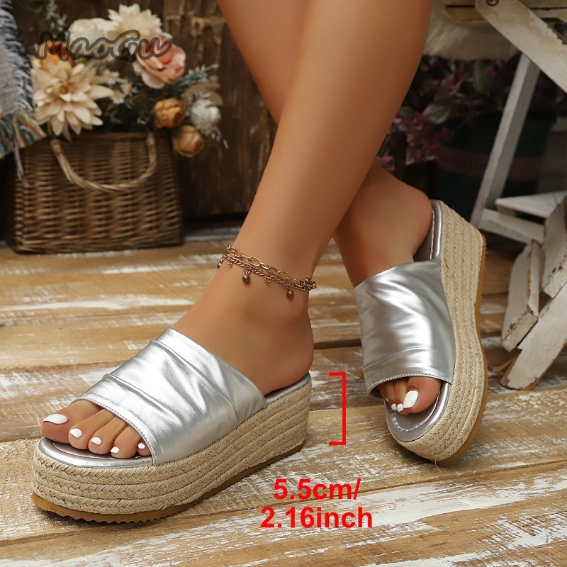Women's Ruched Espadrille Wedg - Wedge Espadrille Women avaliação e preço