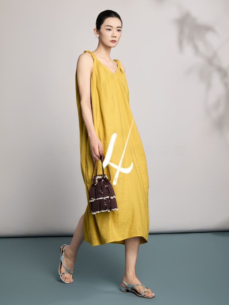Natural Linen Summer New Style - Linen Dress Wrap avaliação e preço