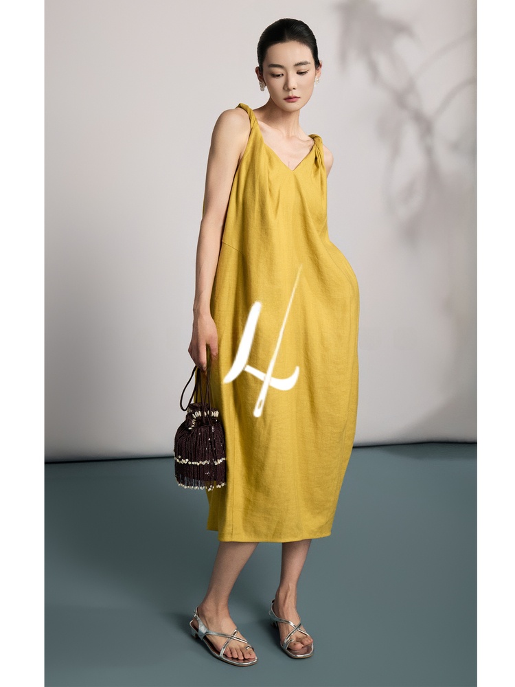 Natural Linen Summer New Style - Linen Dress Wrap avaliação e preço