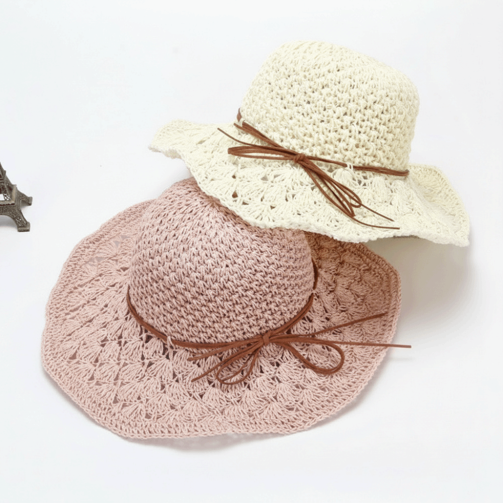 Handwoven Crochet Straw Hat Fo - Hat Floppy Wide avaliação e preço