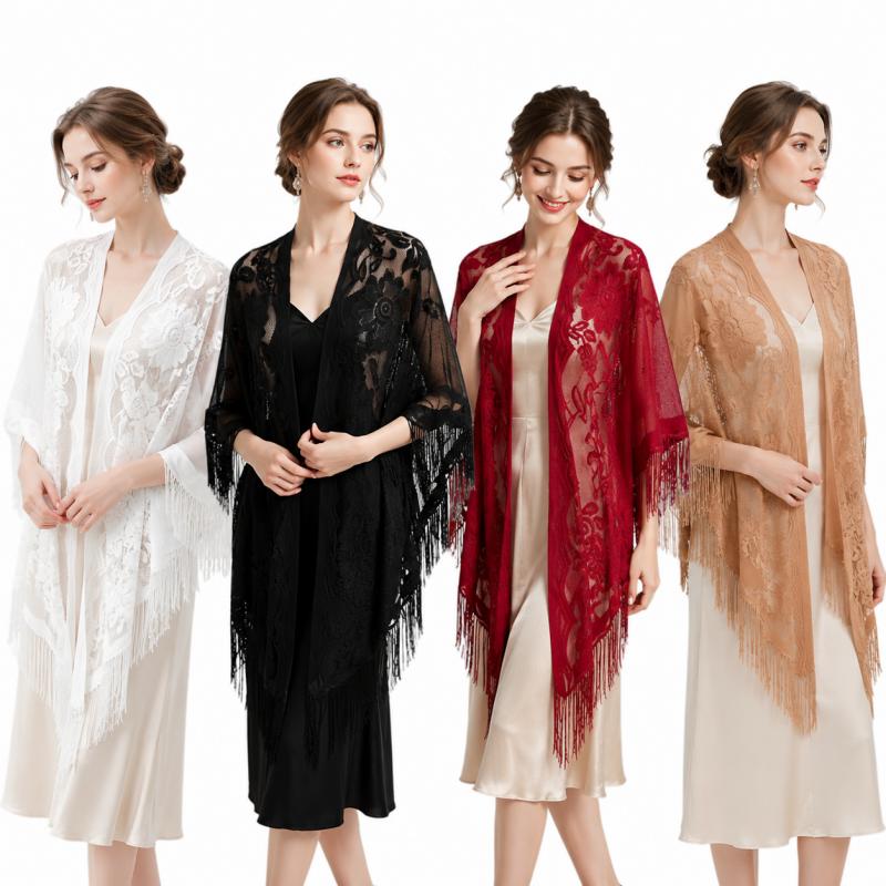 Floral Lace Shawl Wrap Women E - Kimono Sheer Floral avaliação e preço