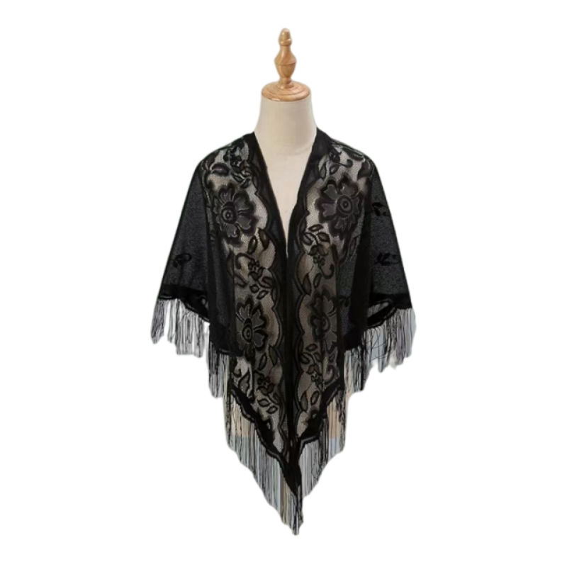 Floral Lace Shawl Wrap Women E - Kimono Sheer Floral avaliação e preço