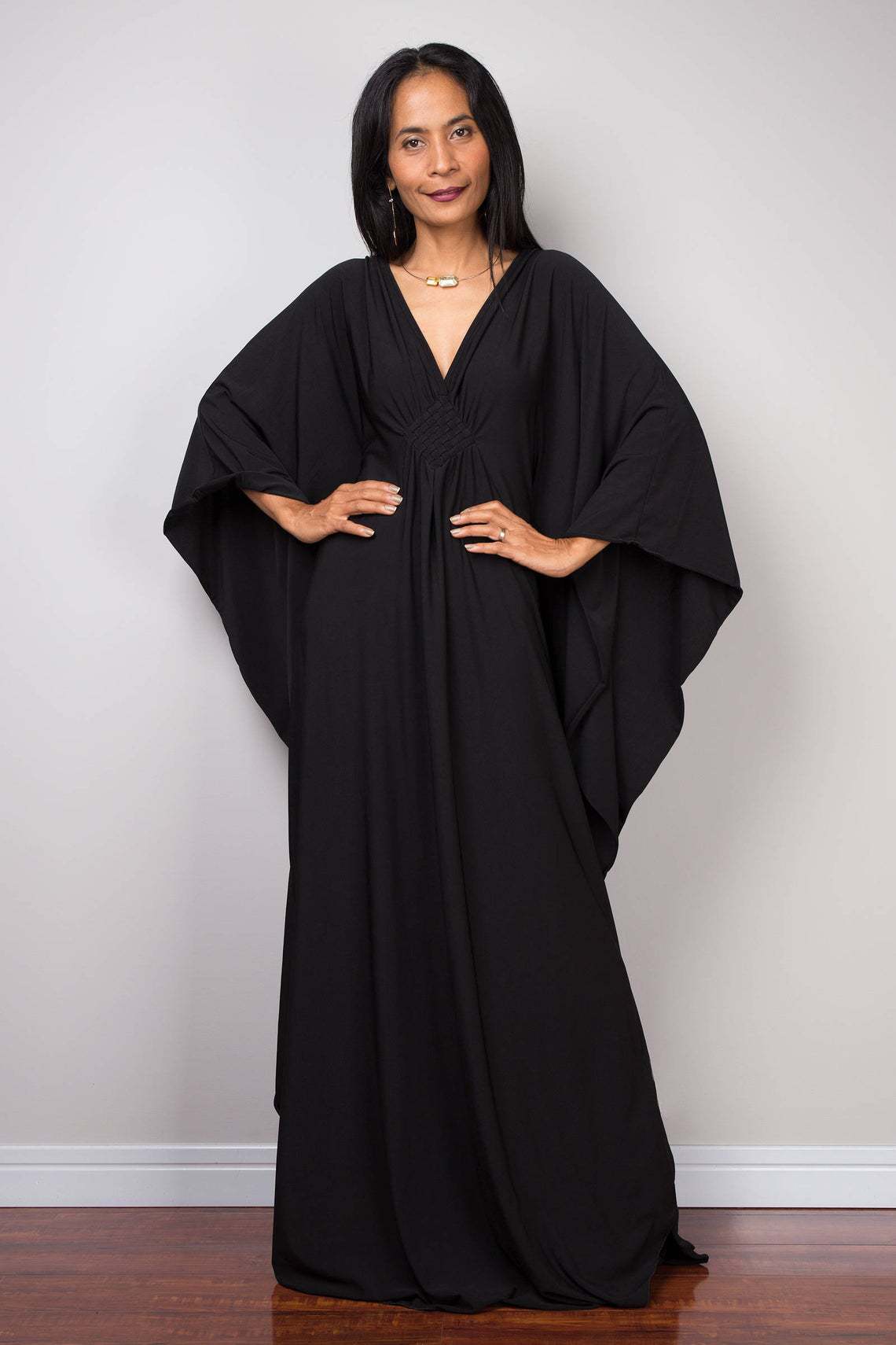 Women Solid Color Cover Up V N - Cover Up Kaftan avaliação e preço