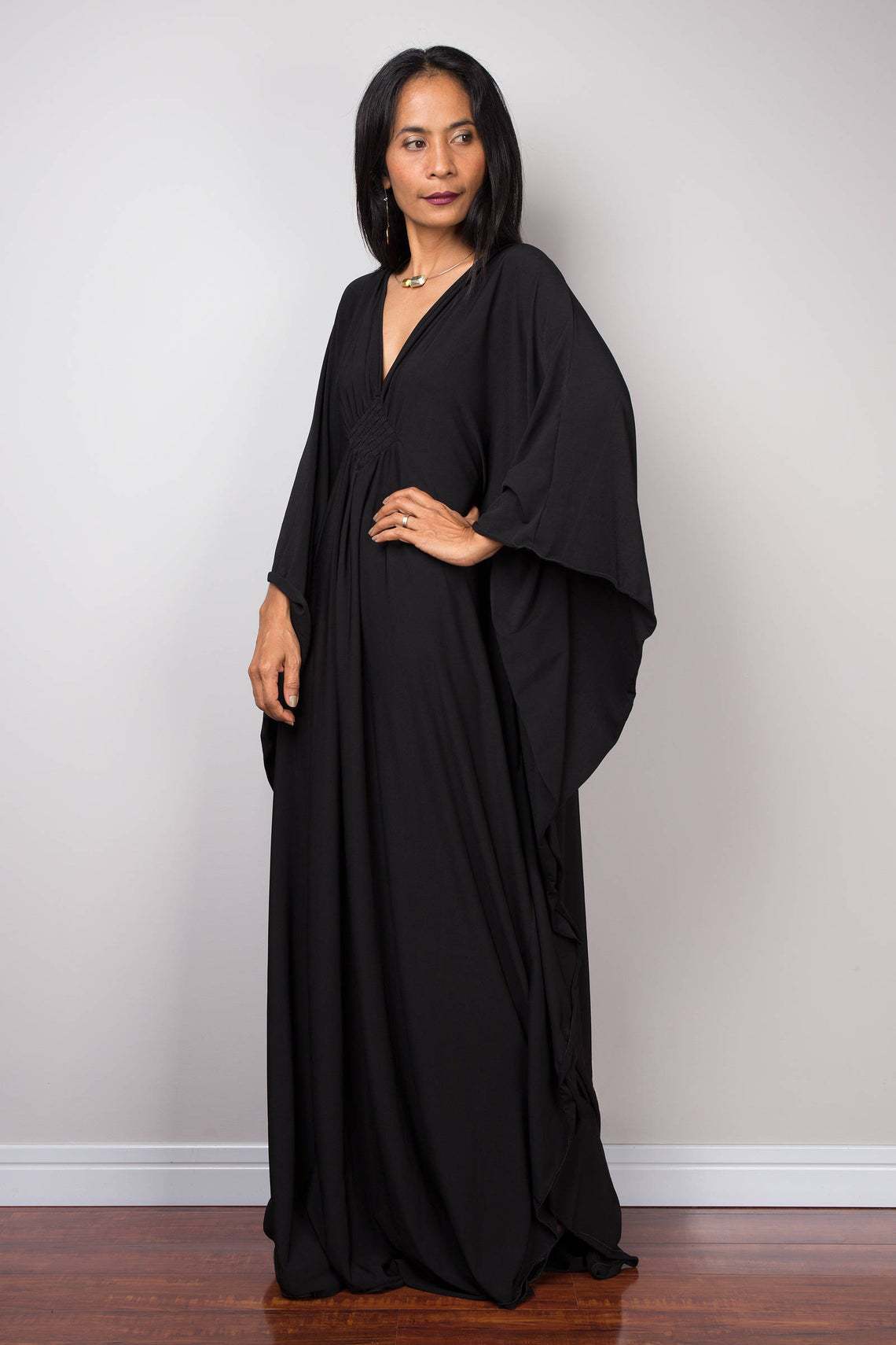 Women Solid Color Cover Up V N - Cover Up Kaftan avaliação e preço