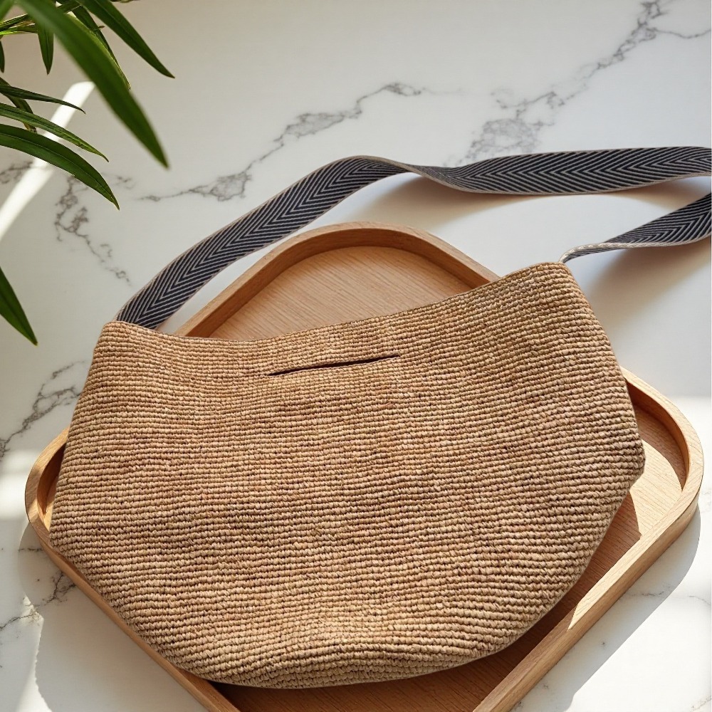 New Raffia Rainbow Bucket Bag  - Crochet Bag Raffia avaliação e preço