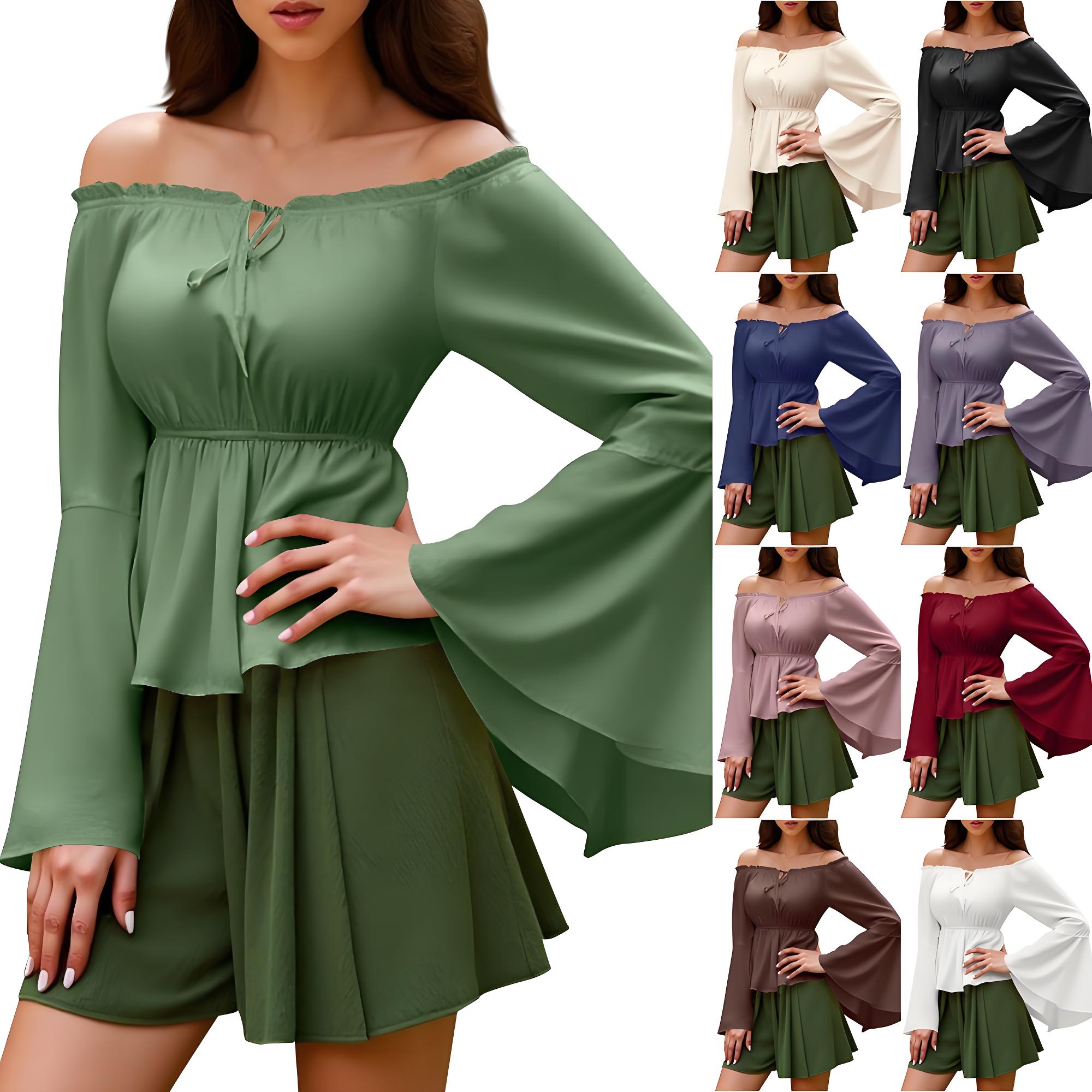 Renaissance Blouse Peasant Wom - Blouse Off Shoulder avaliação e preço